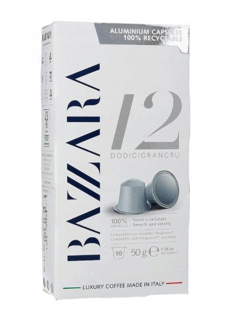 Bazzara Kapsułki Dodicigrancru do Nespresso 10 sztuk