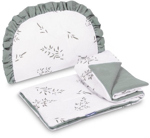 KOMPLET DO WÓZKA MUŚLIN GAŁĄZKA ZIELONY