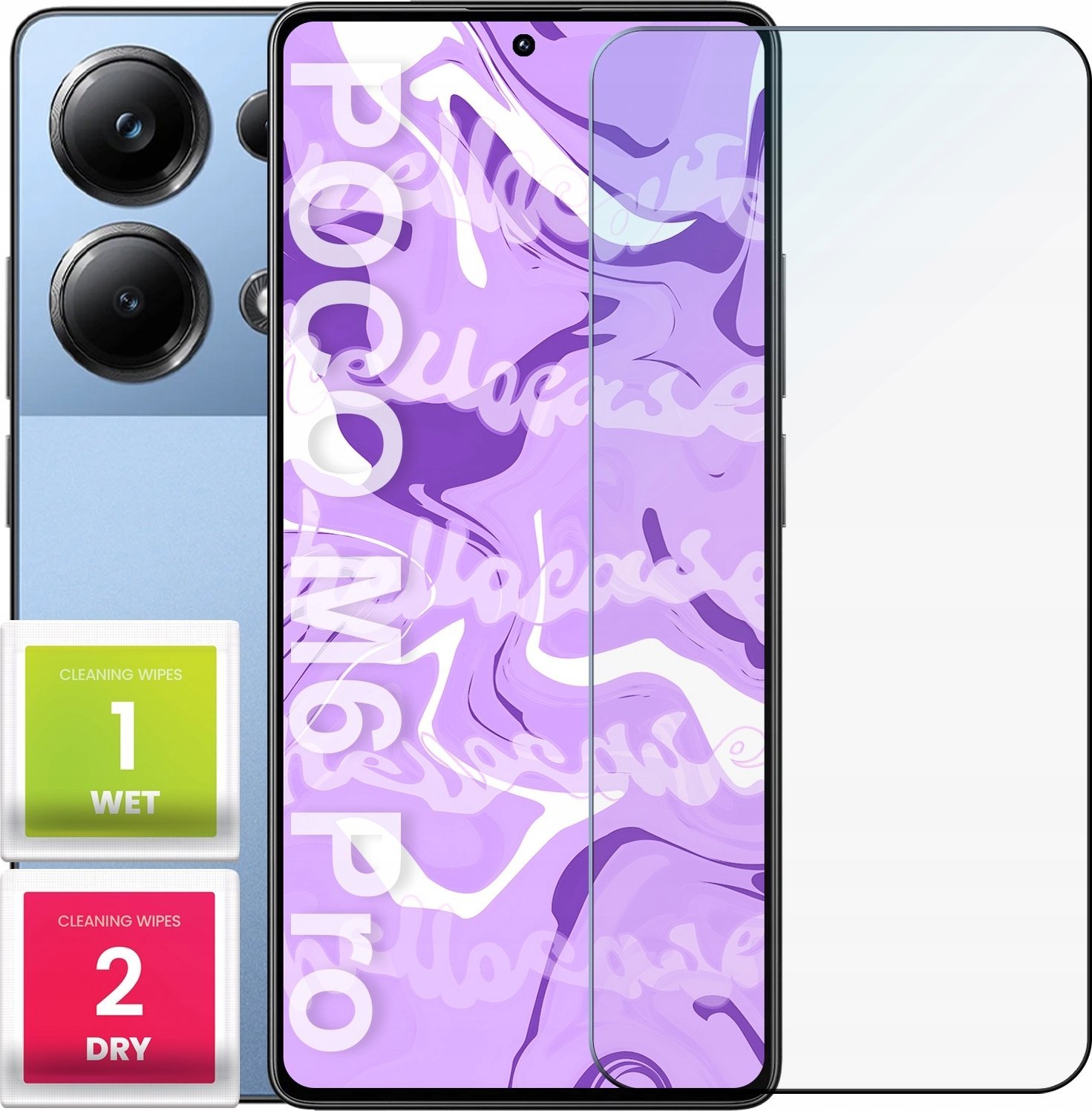 Hello Case Szkło Hartowane do Xiaomi Poco M6 5g (szybka 9H, płaskie 2.5D, ochronne)