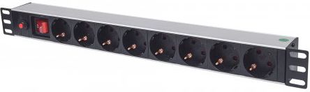 Intellinet Network Solutions LISTWA ZASILAJĄCA RACK 19 X8 1U SCHUKO 3M BEZPIECZNIK (713986)