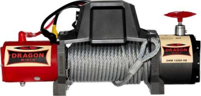 Wyciągarka elektryczna DWM 12000 HD 12V, uciąg 5443 kg, lina 20 m (lina stalowa)