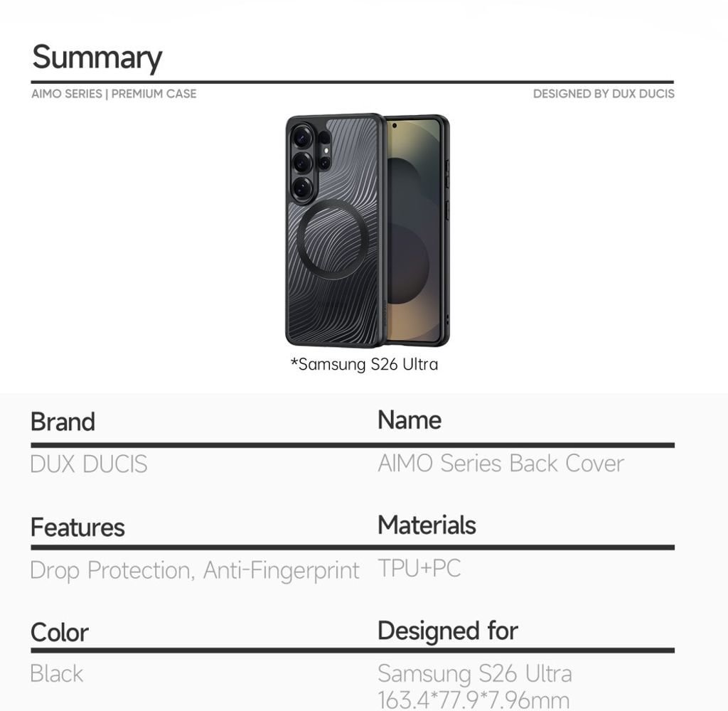DUX DUCIS futerał AIMO do SAMSUNG S26 Ultra czarny
