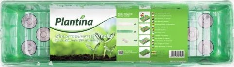 Chomik Mini szklarnia + krążki kokosowe 54x15x11cm 20 otworów