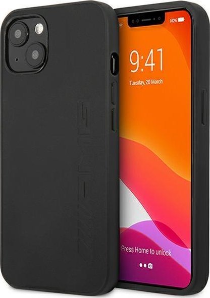 Mercedes AMG Petronas F1 Team Etui AMG do iPhone 14 Plus 6,7" czarny/black hardcase Leather Hot Stamped