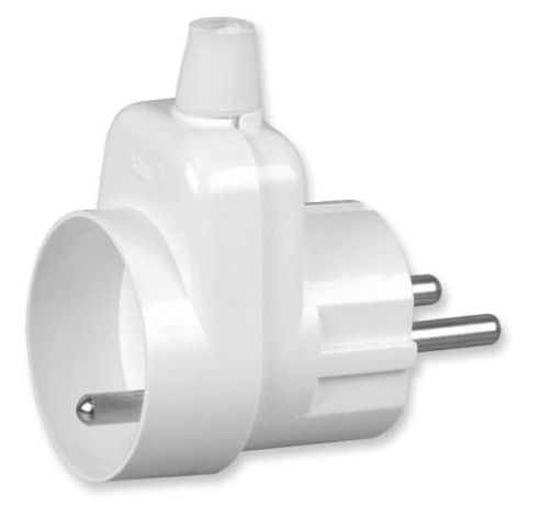 Timex Wtyczka 16A 2P+Z Uni-Schuko z gniazdem 2P+Z 250V biała (WT-16U/G)