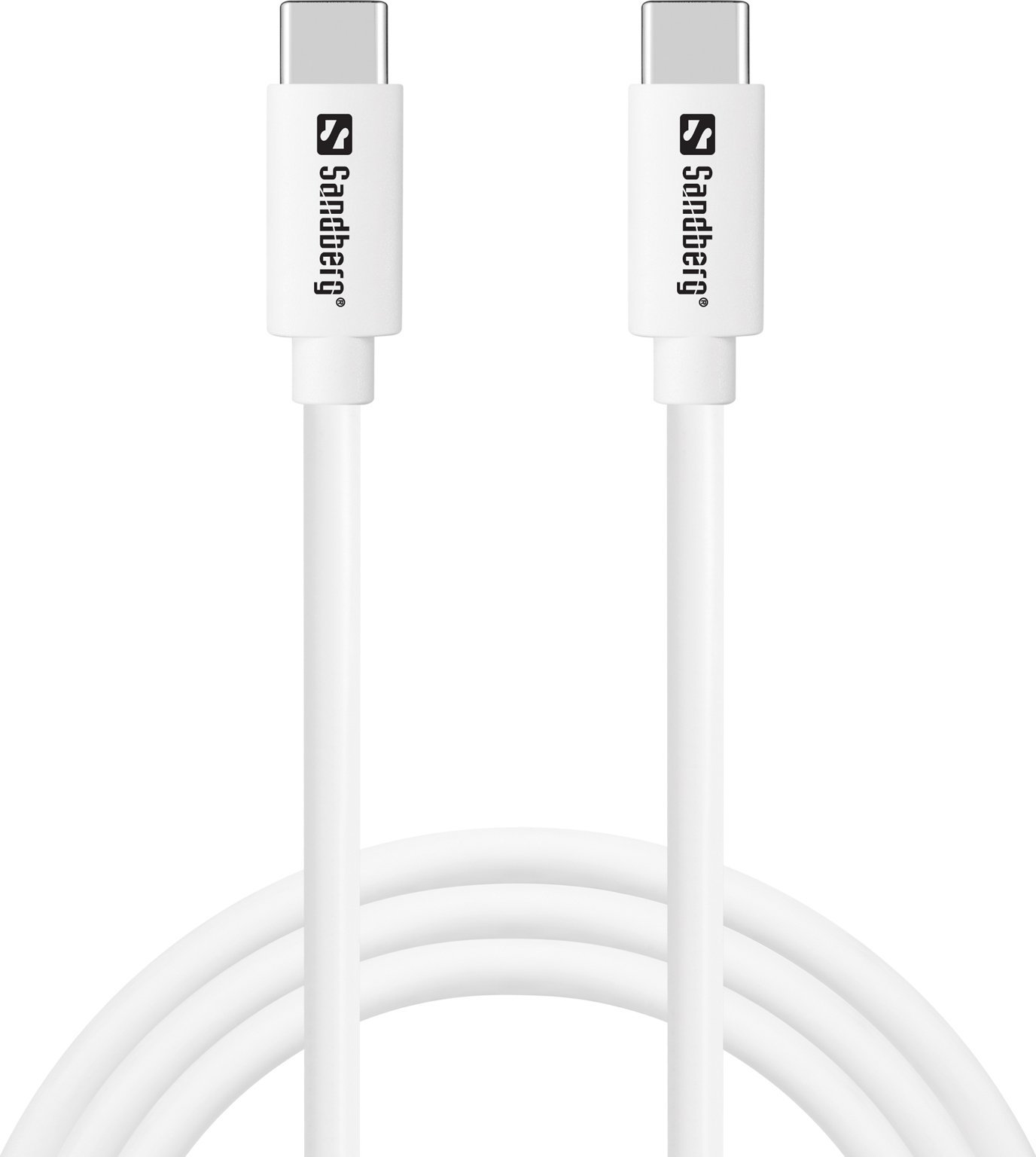 Kabel USB Sandberg USB-C - USB-C 1 m Biały (USB-C Charge Cable 1M, 65W)
