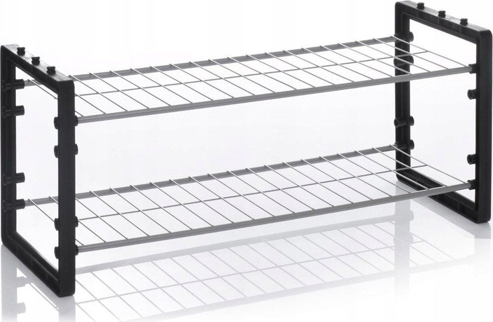 5five Metalowy stojak na buty, obuwie - 2 poziomy, kolor czarny