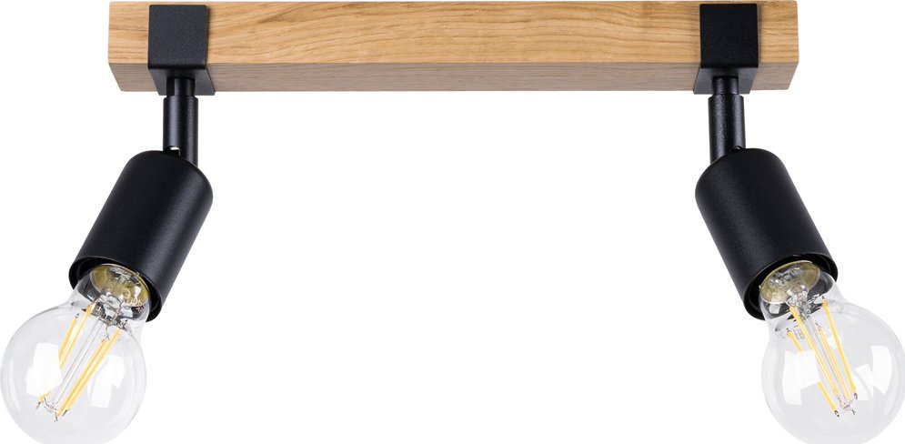 Lampa sufitowa Sollux Lighting SOLLUX Plafon ZUCA 2 czarny 2 x E27 SL.1296