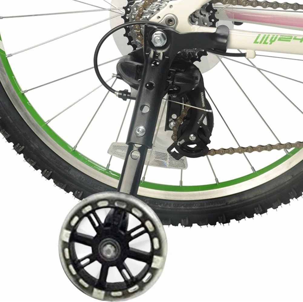 KÓŁKA PODPOROWE BOCZNE DO ROWERU 12-20" LED ŚWIECĄCE KOLOROWE UNIWERSALNE