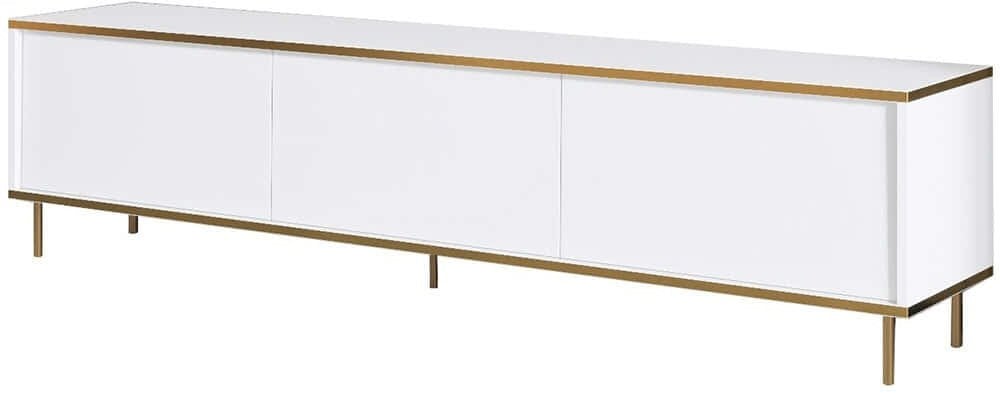 TV staliukas Asir Imaj, baltas/auksinis