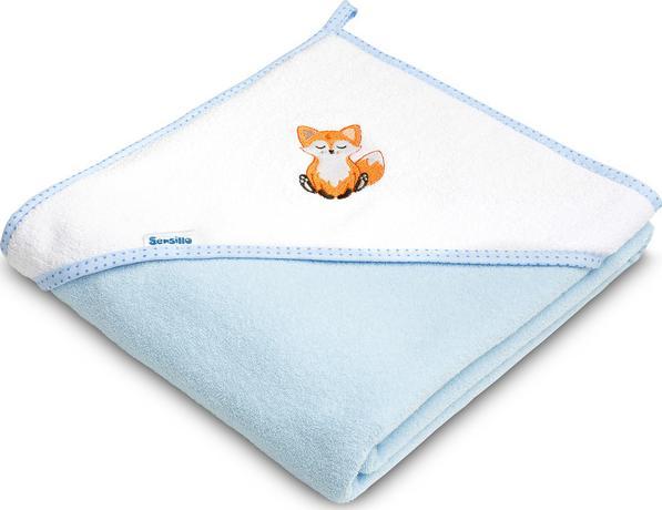 Sensillo OKRYCIE KĄPIELOWE FROTTE 100X100 LISEK NIEBIESKI