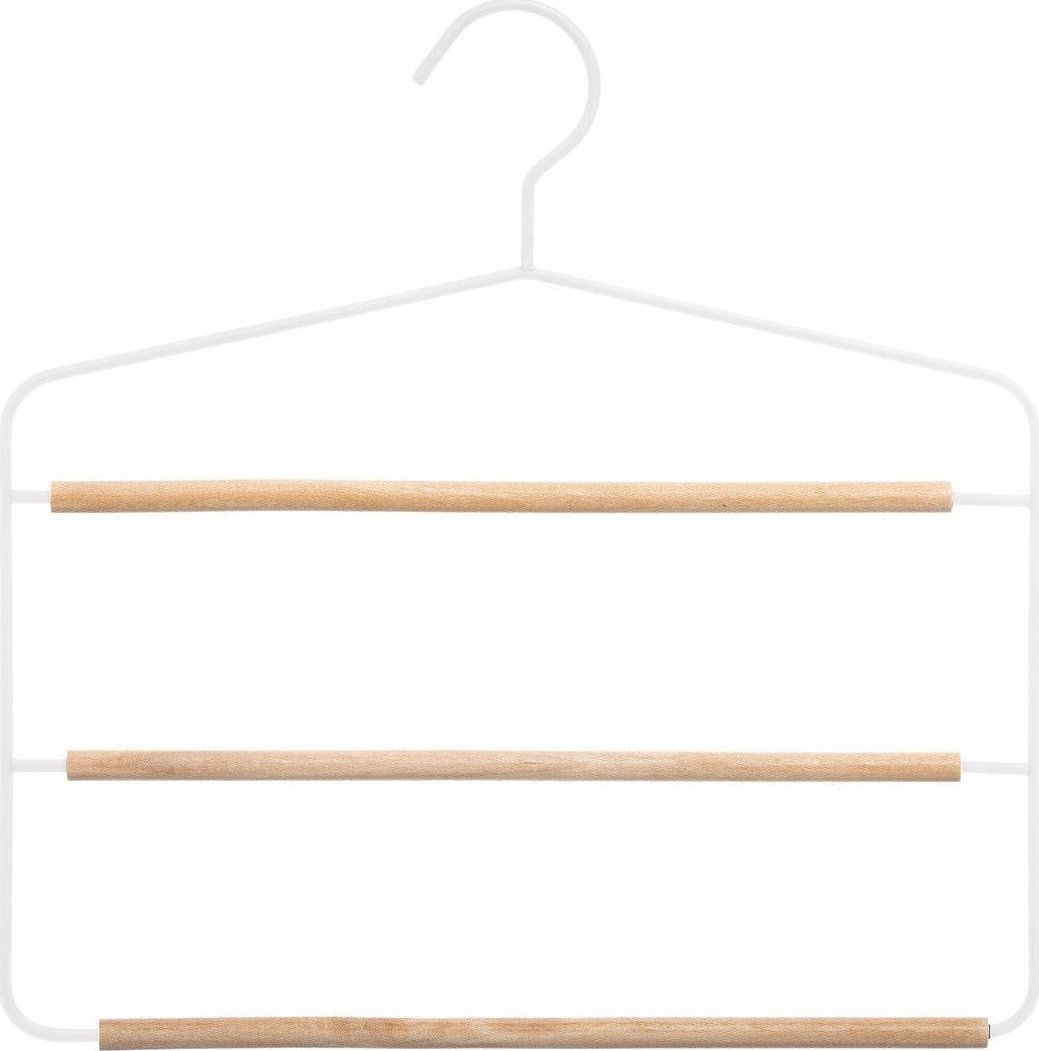 5five Wieszak na spódnice, spodnie, 3 poziomy, metalowy, biały