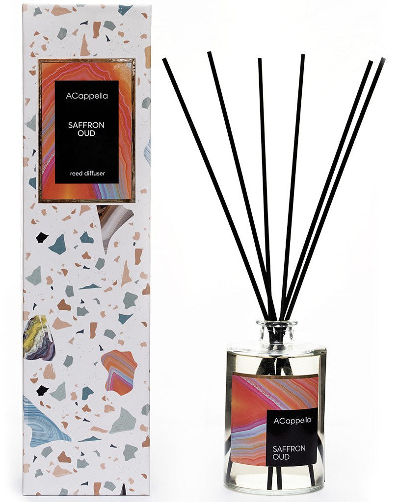 Namų kvapas su lazdelėmis ACappella DESIGN SAFFRON OUD, 600 ml