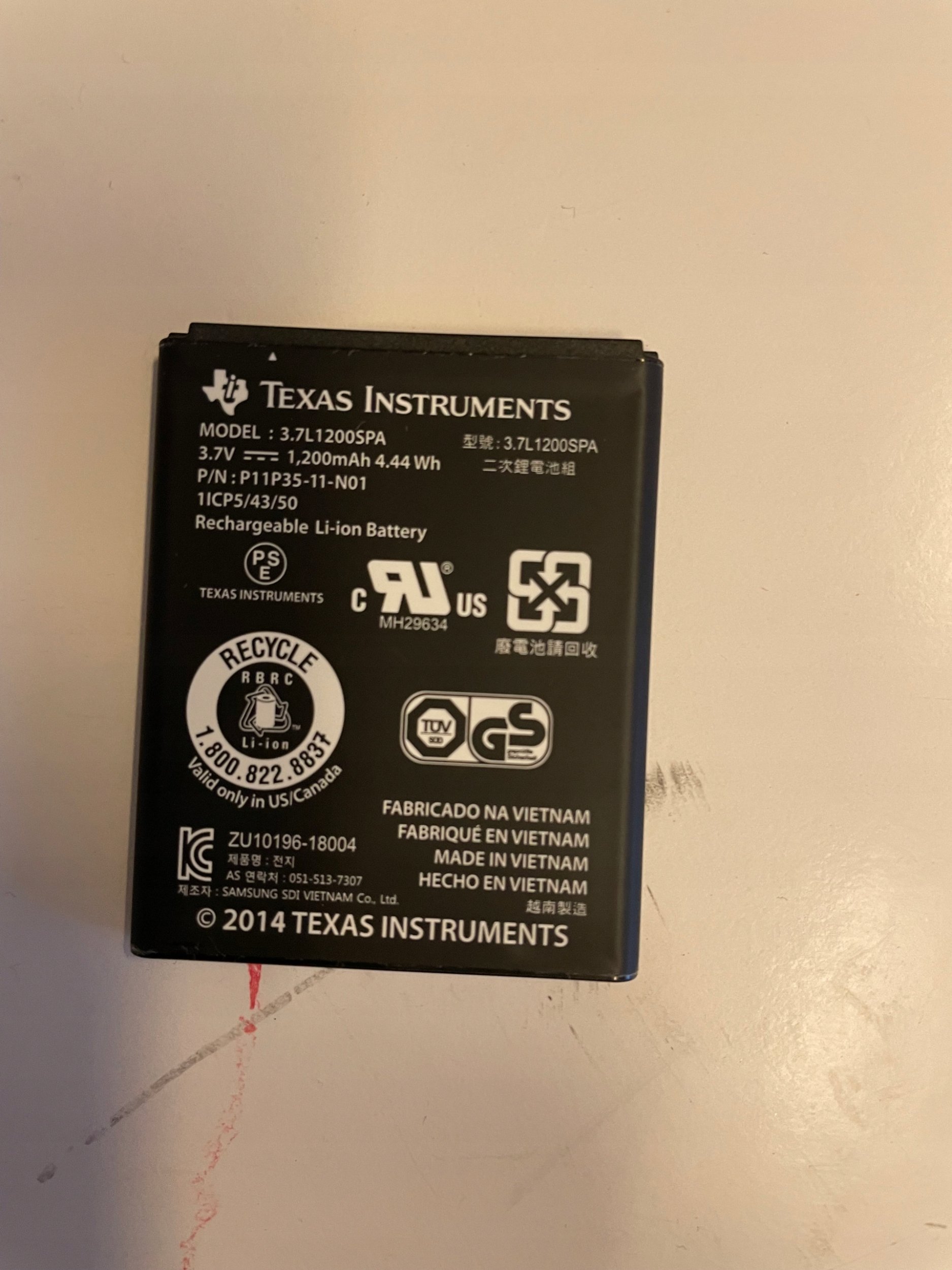 Texas Instruments Akku-Pack für TI-Nspire CX/ CX CAS Modelle N2BT-BKT-B Texas Instruments (N2BT-BKT-B)