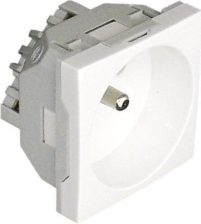 Efapel EFAPEL QUADRO45 GNIAZDO Z UZIEMIENIEM BIAŁY 45112 SBR