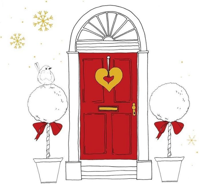 Clear Creation Karnet Swarovski - kwadrat. Święta Drzwi