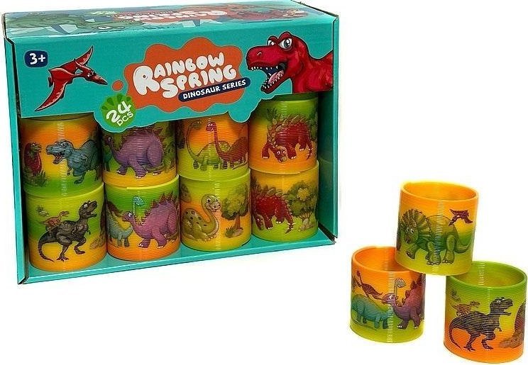 Sprężyna tęczowa Dinozaur (24szt)