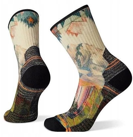 Smartwool U'S Performance Hike Light Cushion Mountain Print Crew, 100, S