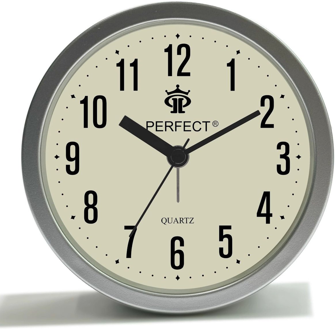 Perfect Budzik FX-026 srebrny 12 cm tykający