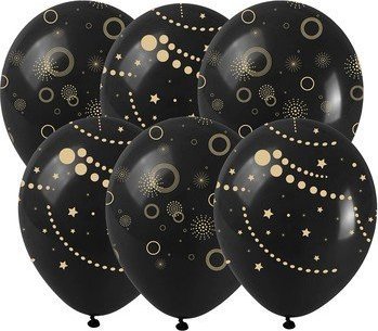 Selgros Balony okazjonalne ze złotym nadrukiem (6 szt.)