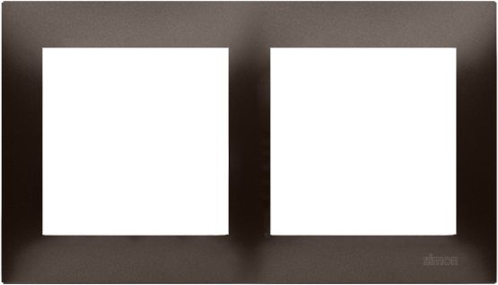 Kontakt-Simon Ramka podwójna do puszek karton-gips brąz mat (DRK2/46)