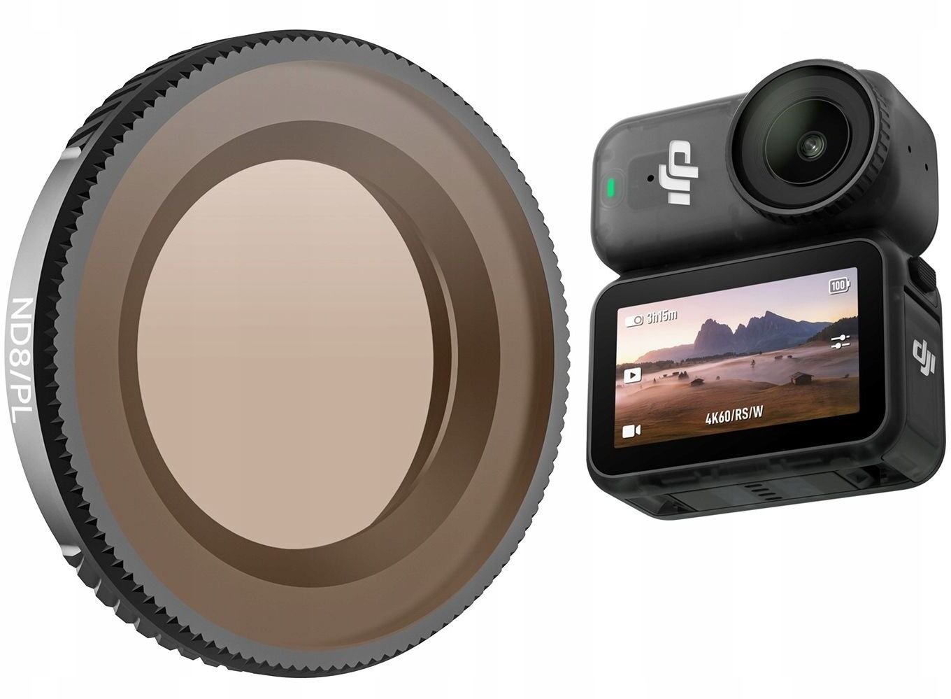 Filtr Hybrydowy 2w1 Polaryzacyjny Pl + Szary Nd8 Do Dji Osmo Nano + Etui / On-fi073-8p