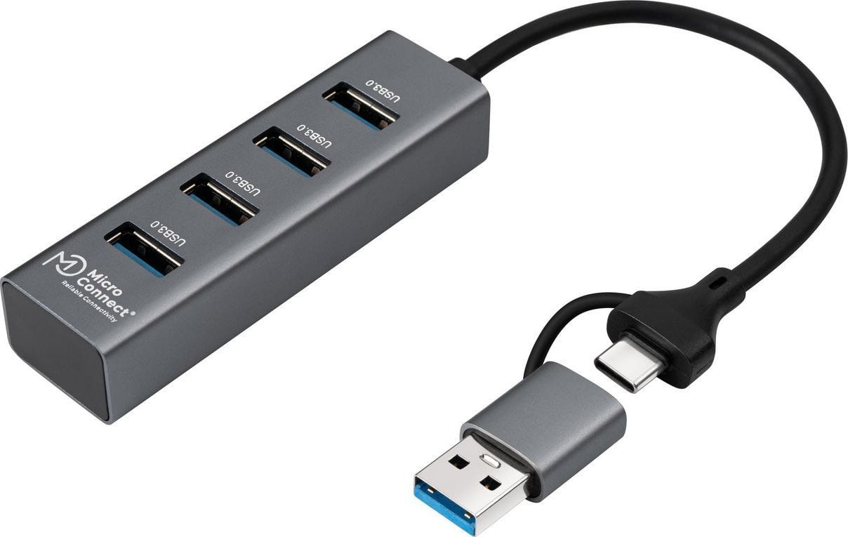 HUB USB MicroConnect USB 3.0 Hub 4-Port with USB-C