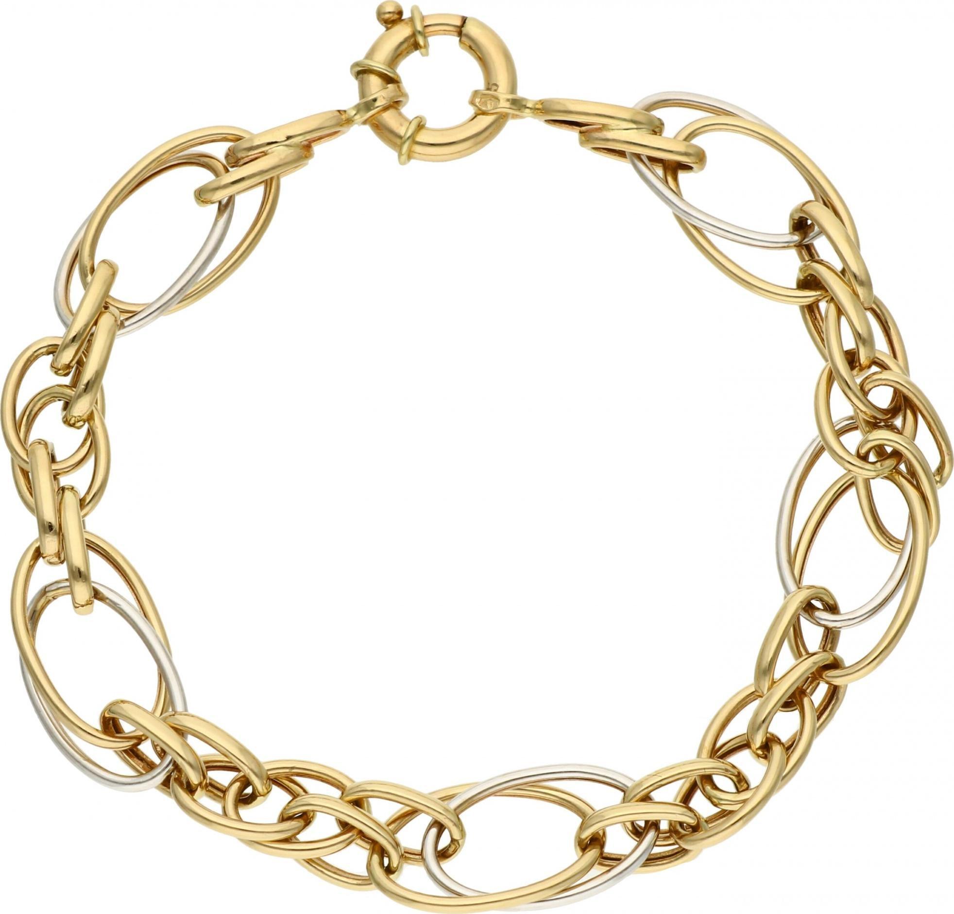 Rosanto Oryginalna bransoleta z żółtego i białego złota 19 cm 585 14k