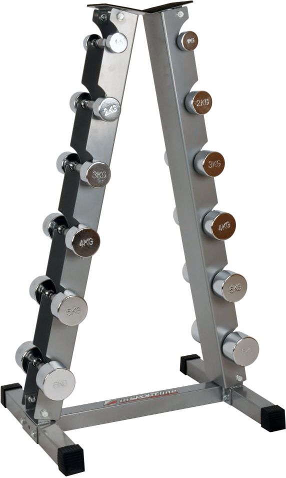 inSPORTline Stojak na hantle chromowane RK2067 szary (1187)