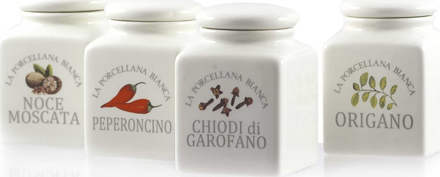 La Porcellana Bianca La Porcellana Bianca Conserva Zestaw 4 pojemników do przypraw 175 ml
