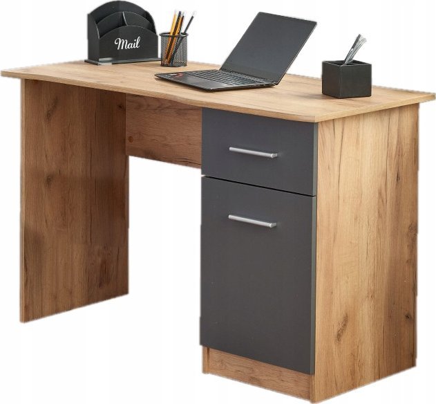 Biurko Halmar ELMO BIURKO DĄB WOTAN / ANTRACYT (1P=1SZT)