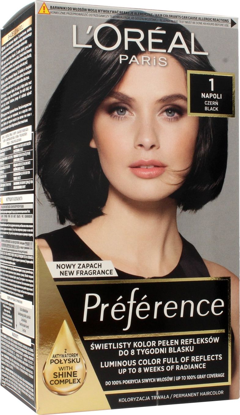 L’Oreal Paris Preference farba do włosów 1 napoli czerń