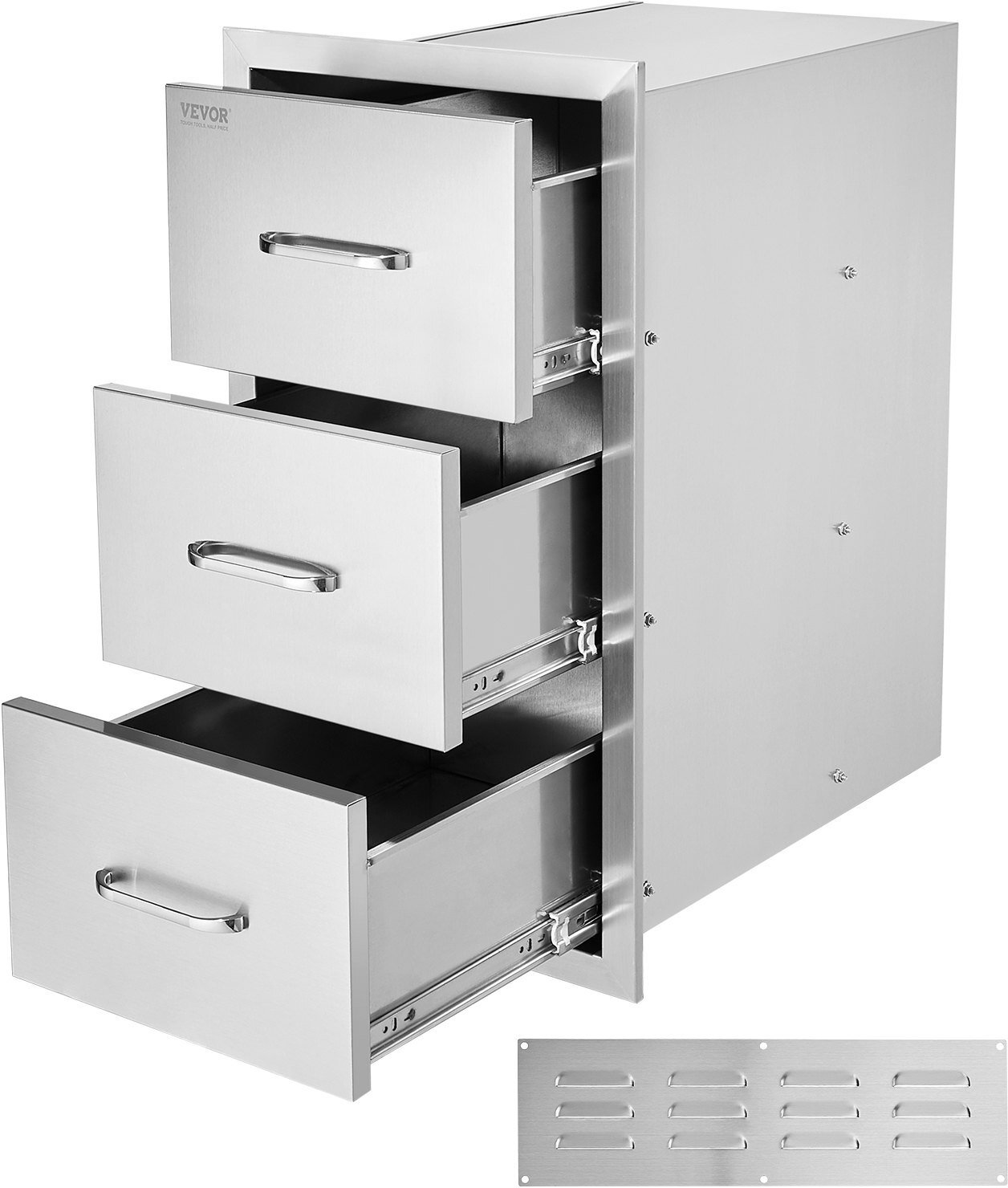 Szuflady do kuchni zewnętrznej 41x72x52 stal nierdzewna do BBQ i patio