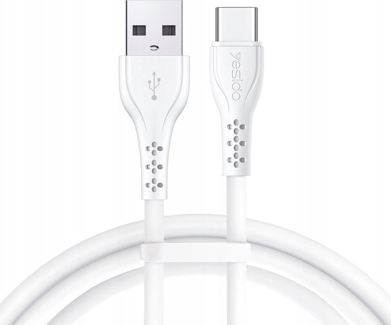 Kabel USB Yesido USB-A - USB-C 1 m Biały