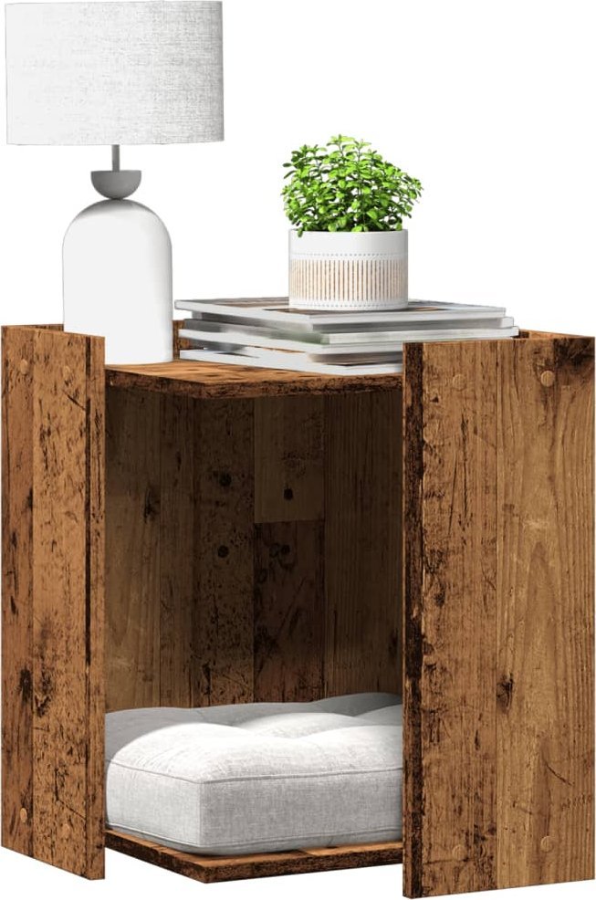 vidaXL Szafka na kuwetę, stare drewno, 42x42x51 cm
