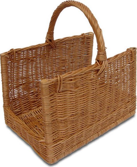 WickerPL WIKLINOWY KOSZ KOMINKOWY NA SKLEJCE 50x35 H 33/47 CM