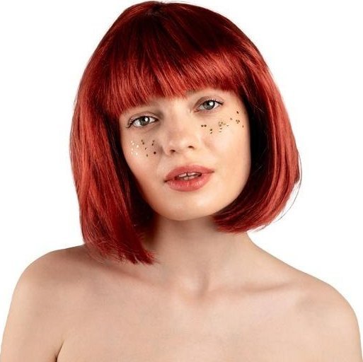 Peruka Kleopatra truskawkowy róż