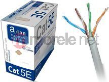 Alantec Kabel F/UTP kat.5e LSOH 4x2x24AWG Eca 305m 25 lat gwarancji, badanie jakości laboratorium (KIF5LSOH305)