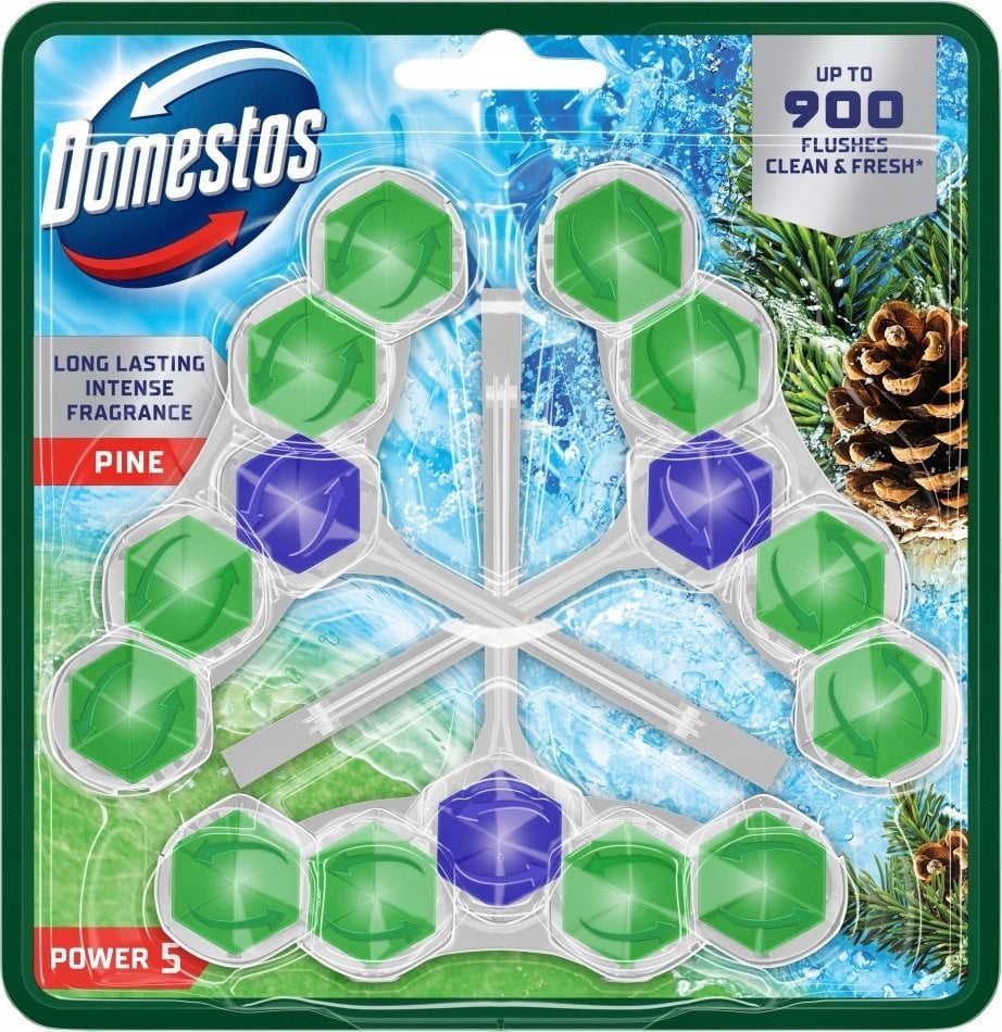 Domestos Zawieszka do WC Domestos Power 5 50g Pine (3)
