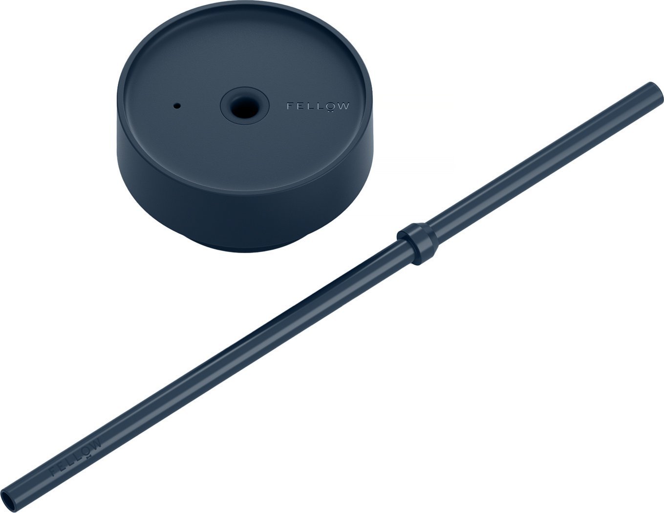 Fellow - Carter Cold Lid + Straw - Granatowa pokrywka ze słomką do kubka