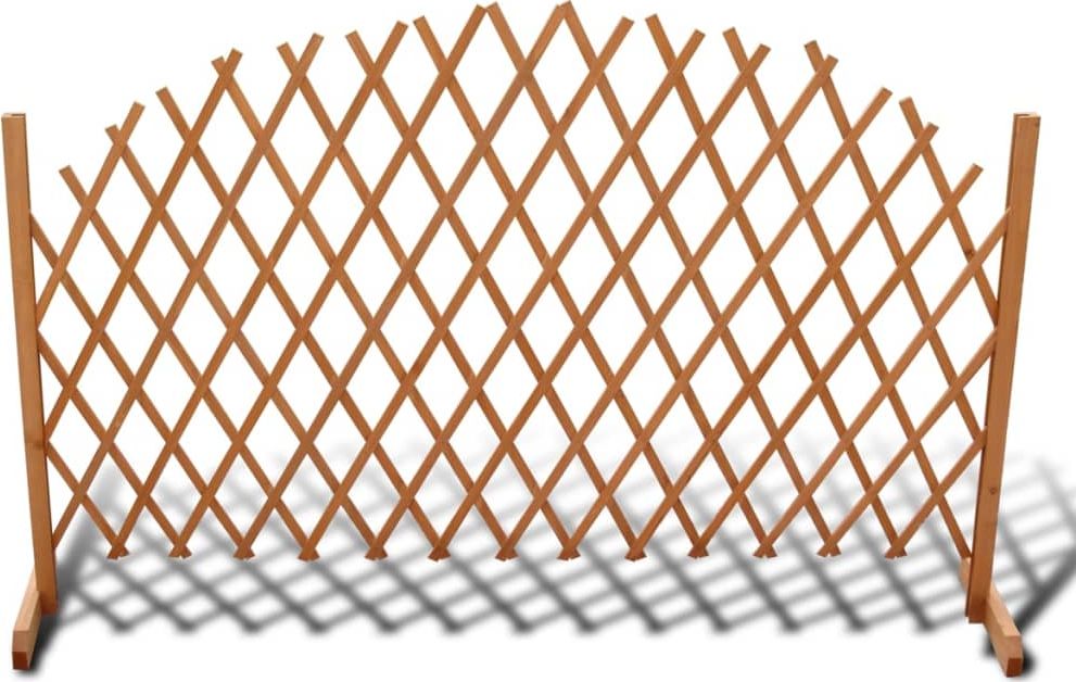 vidaXL Płot kratka, lite drewno, 180 x 100 cm