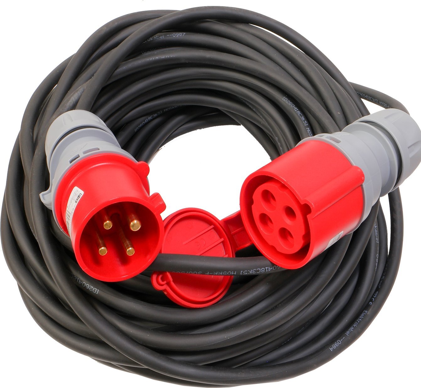 Mojeledy Przedłużacz gumowy OW 4x2,5 z/u gn wt 4p 32A 25m