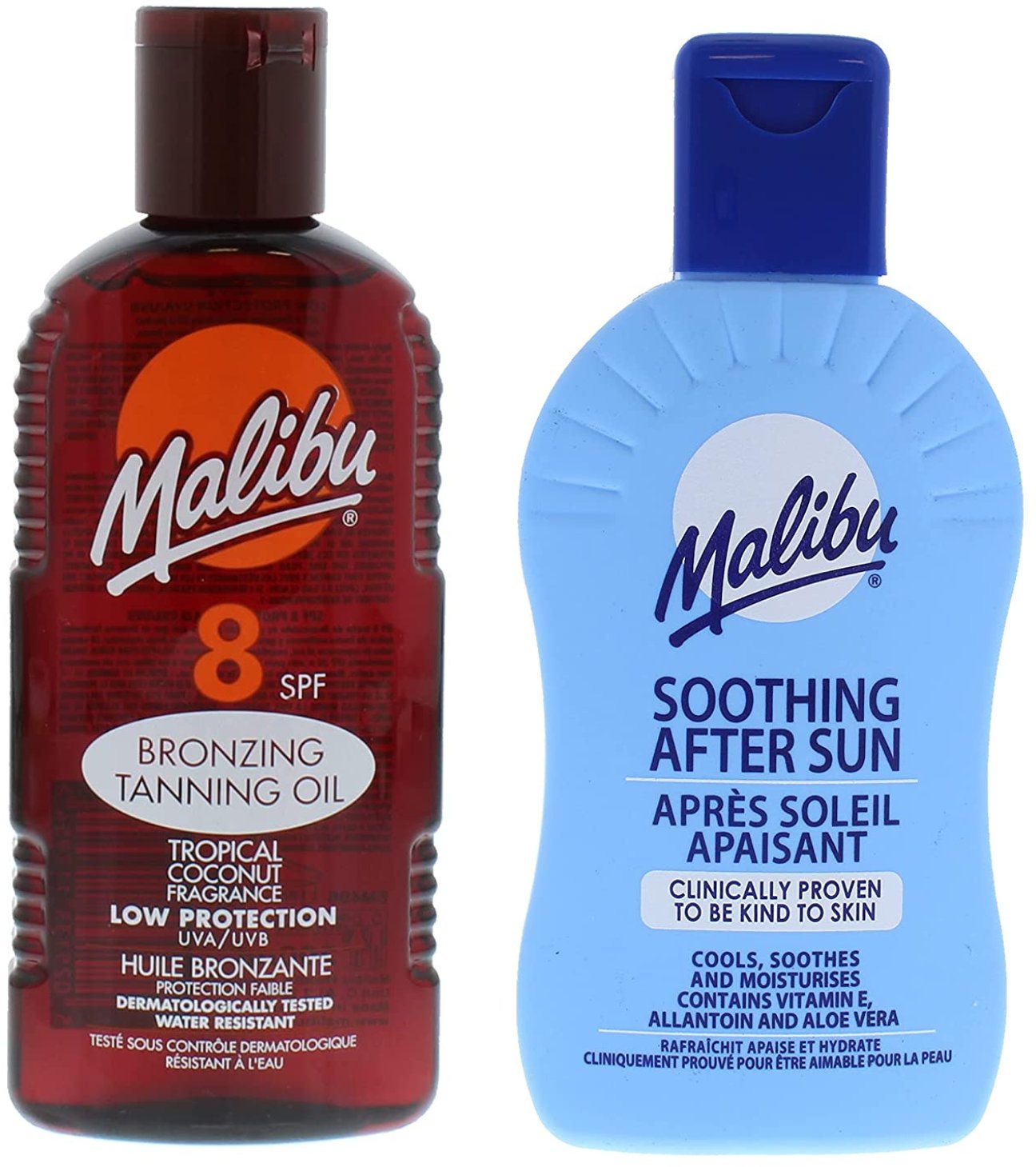 Malibu Olejek Do Opalania SPF8 200ml + Balsam Po Opalaniu 200ml