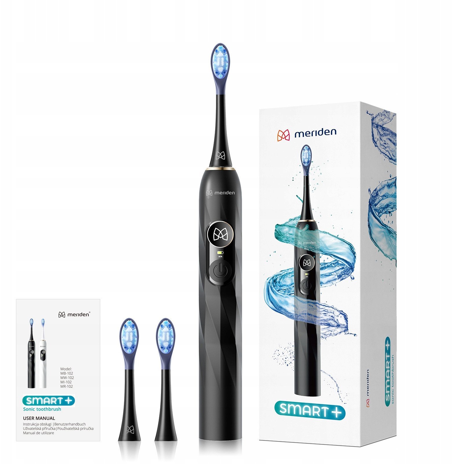 MERIDEN szczoteczka Sonic+ Smart+ BLACK