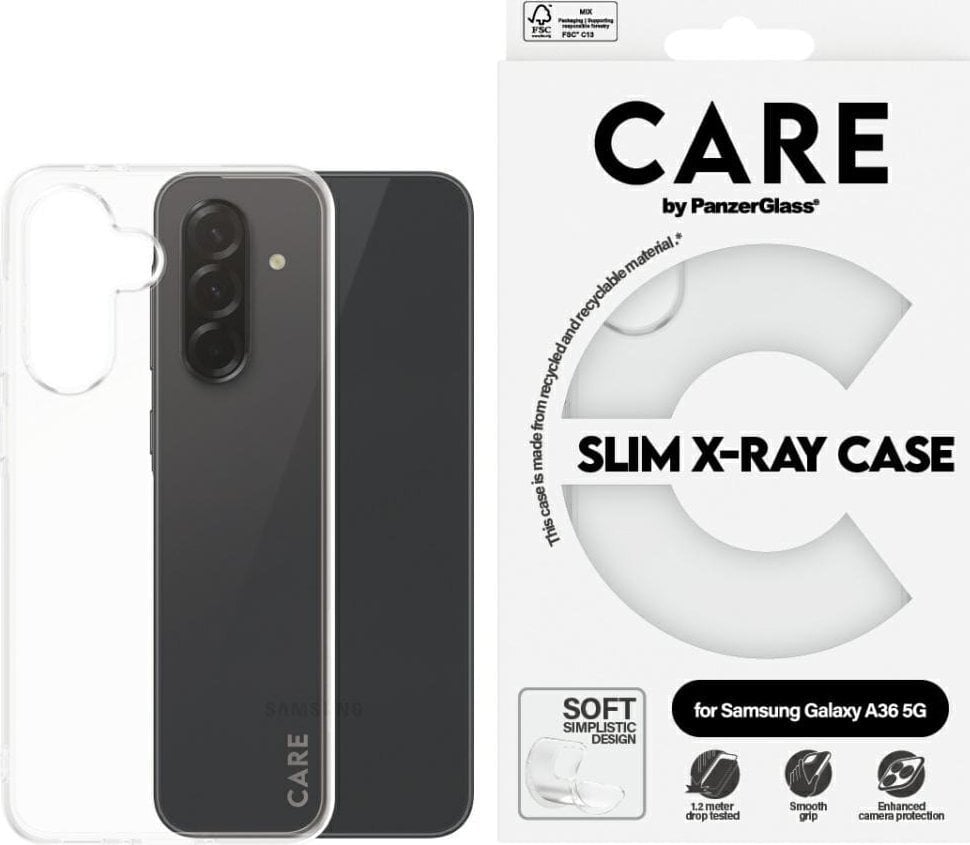 Etui CARE by PanzerGlass Fashion X-Ray do Samsung Galaxy A36 5G przezroczysty