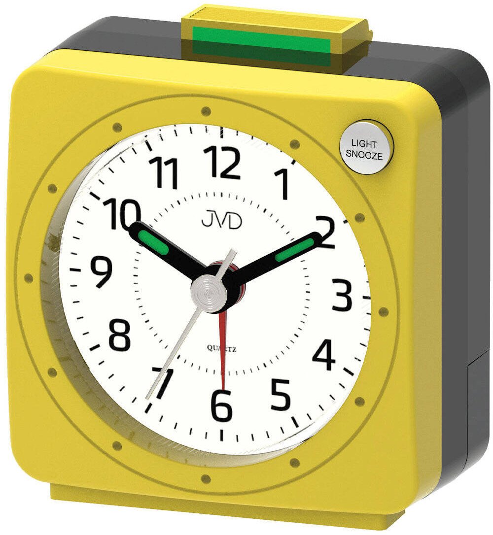 Budzik JVD SR220.12 mały 5,6 cm podświetlenie drzemka .