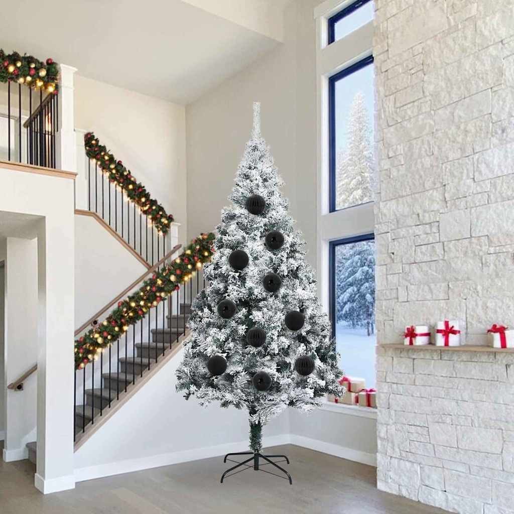 vidaXL Zestaw Bombek Choinkowych 4 pcs Czarny