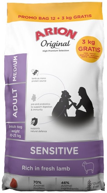 ARION Original Sensitive Adult Medium 12+3kg