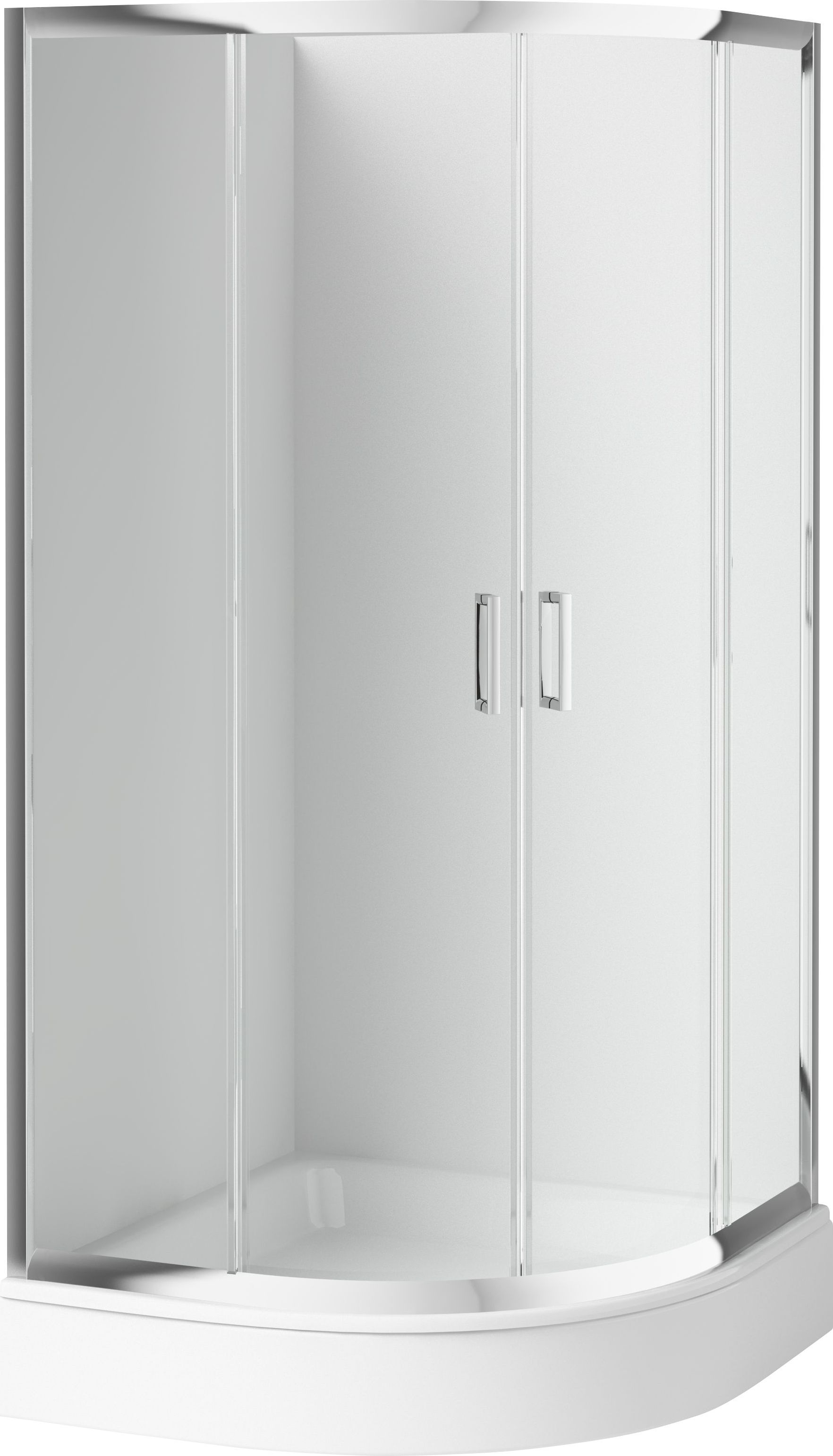 Deante KABINA FUNKIA PÓŁOKRĄGŁA, SZKŁO TRANSPARENTNE 90x90 CM