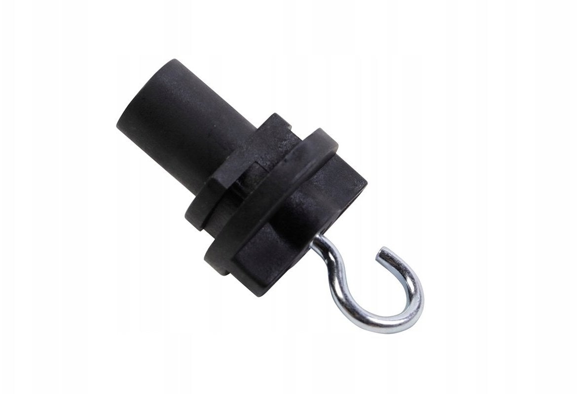 Hak do mocowania w szynoprzewodzie, 52 mm, czarny